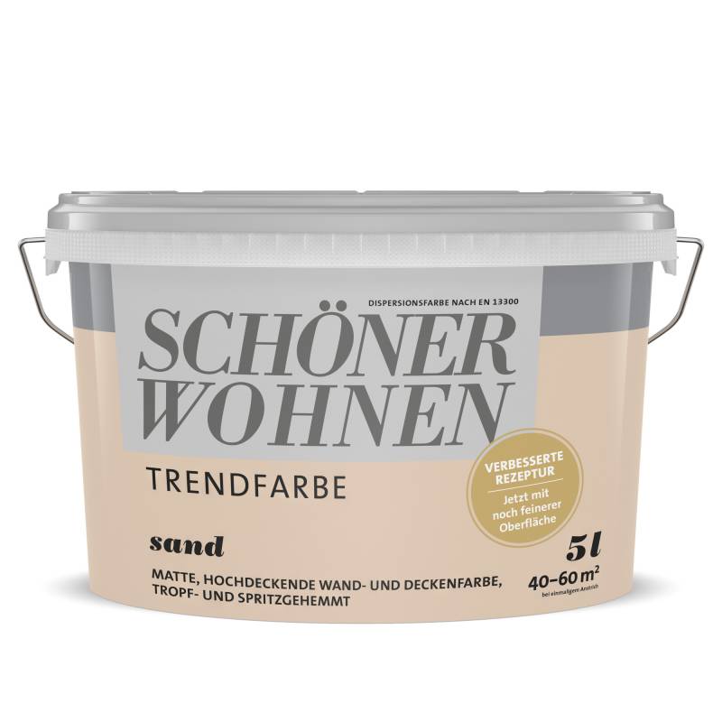 Schöner Wohnen Farbe Trendfarbe 'Sand' sandfarben matt 5 l von Schöner Wohnen Farbe