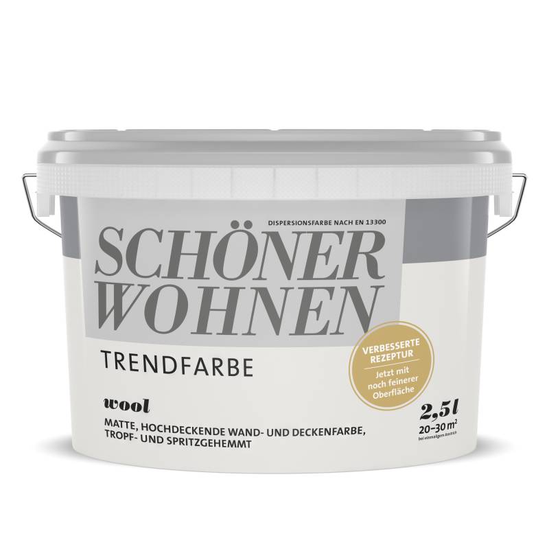 Schöner Wohnen Farbe Trendfarbe 'Wool' wollweiß matt 2,5 l Schöner Wohnen Farbe Trendfarbe 'Wool' wollweiß matt 2,5 l von Schöner Wohnen Farbe