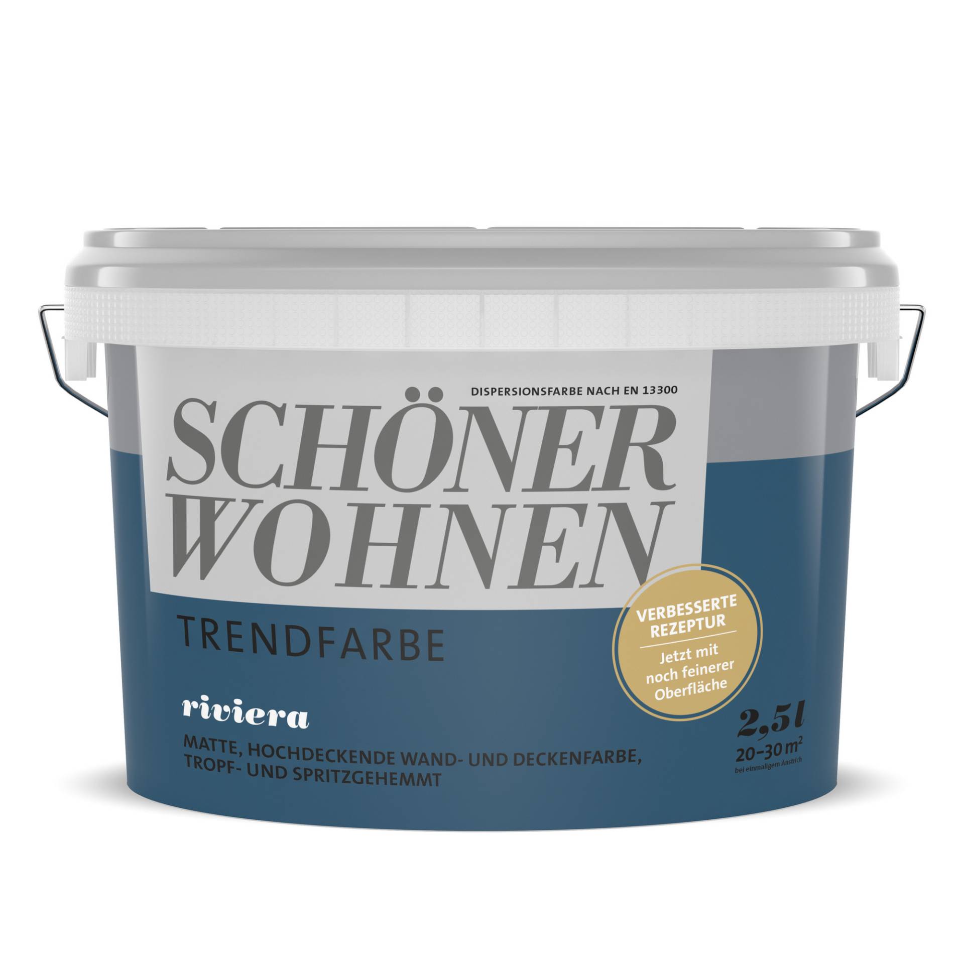 Schöner Wohnen Farbe Trendfarbe 'Riviera' blau matt 2,5 l von Schöner Wohnen Farbe