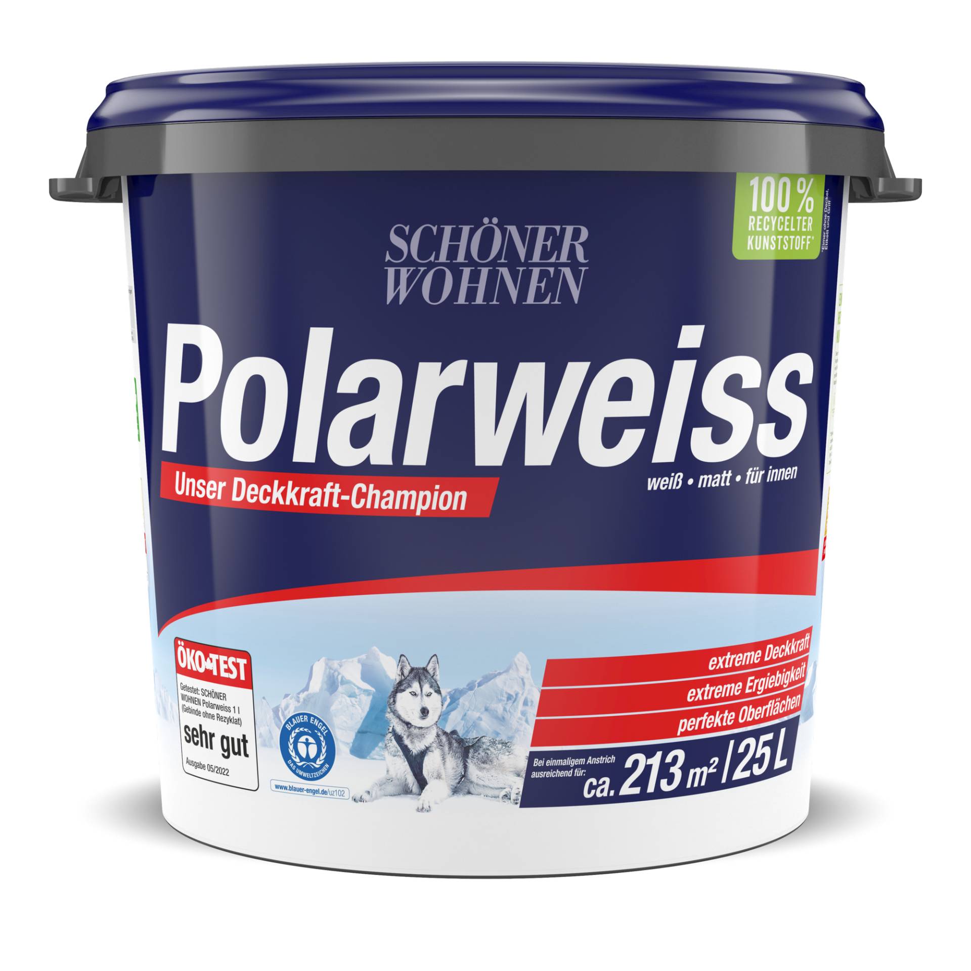 Schöner Wohnen Farbe Wandfarbe 'Polarweiß' matt 25 l von Schöner Wohnen Farbe