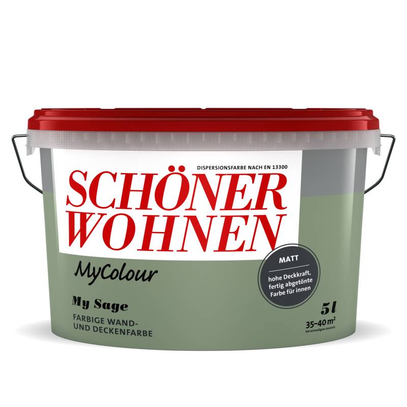 Schöner Wohnen Farbe Wandfarbe my colour 'my sage' grün matt 5 l von Schöner Wohnen Farbe