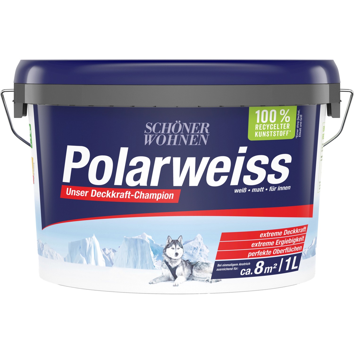 Schöner Wohnen Innen- und Wandfarbe Polarweiss matt 1 l von SCHÖNER WOHNEN-Farbe