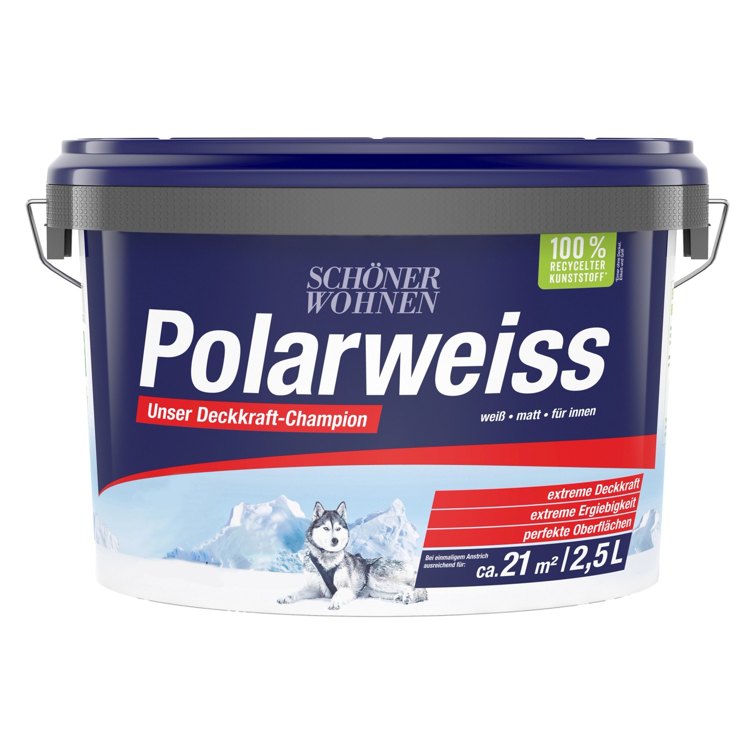 Schöner Wohnen Innen- und Wandfarbe Polarweiss matt 2,5 l von SCHÖNER WOHNEN-Farbe