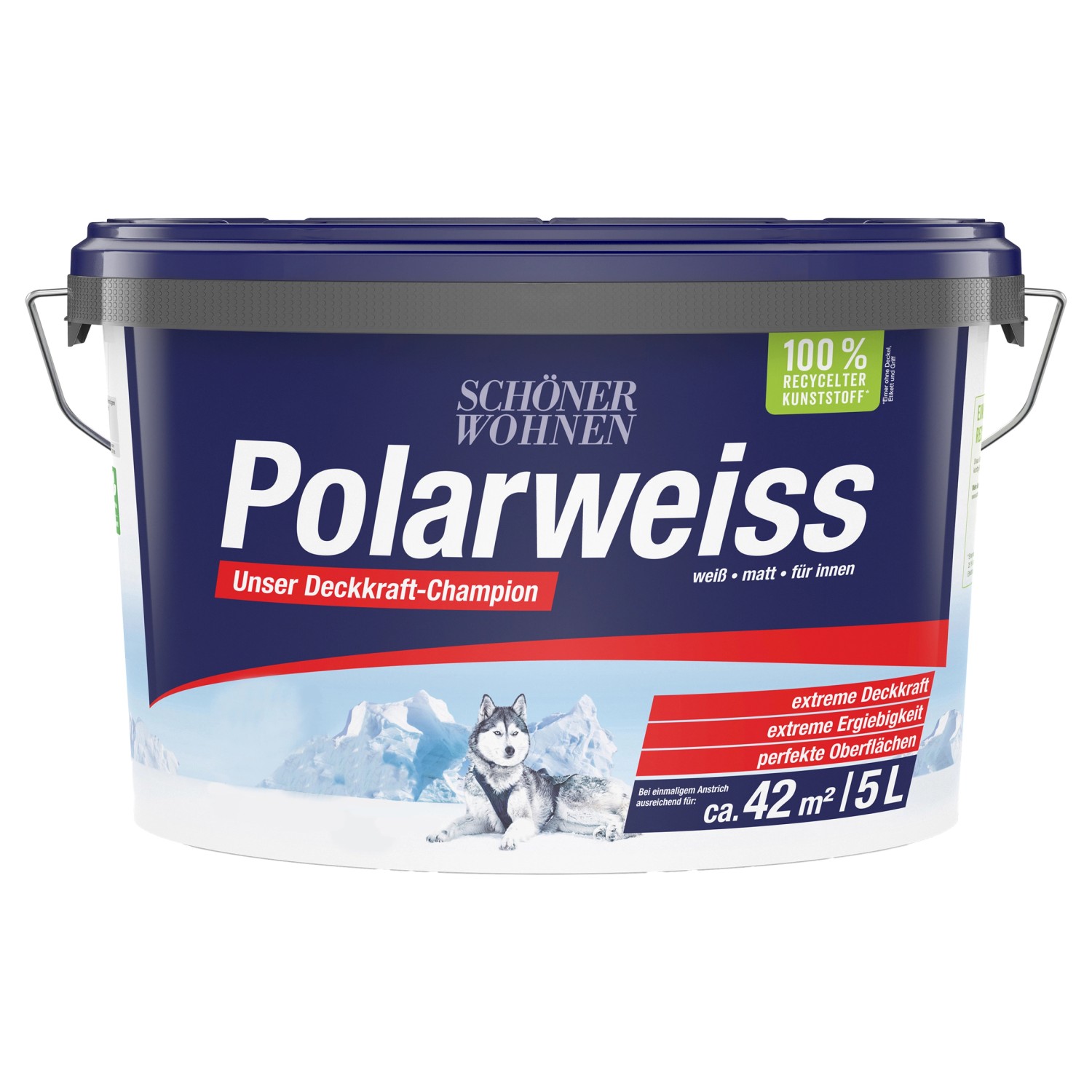 Schöner Wohnen Innen- und Wandfarbe Polarweiss matt 5 l von SCHÖNER WOHNEN-Farbe