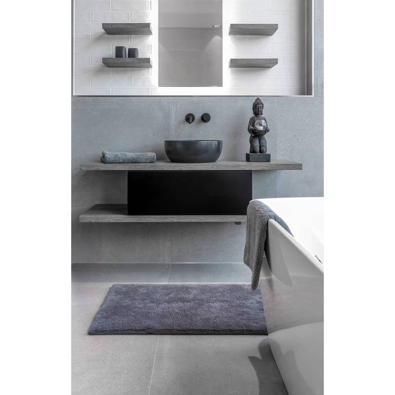 home24 Badteppich Bahamas I 60 x 90cm Grau/Anthrazit von home24