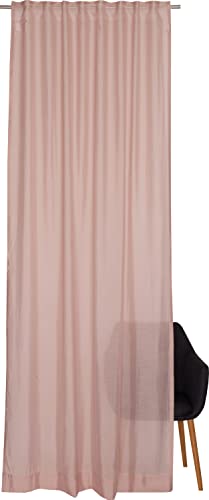 Schöner Wohnen Kollektion Gardine Solid 130x250 - Vorhang 2er Set halbtransparent Rose - Vorhänge Wohnzimmer - Dekoschal - Curtains von Schöner Wohnen Kollektion