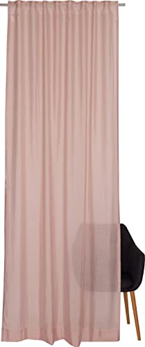 Schöner Wohnen Kollektion Gardine Solid 130x250 - Vorhang halbtransparent Rose - Vorhänge Wohnzimmer - Dekoschal - Curtains von Schöner Wohnen Kollektion