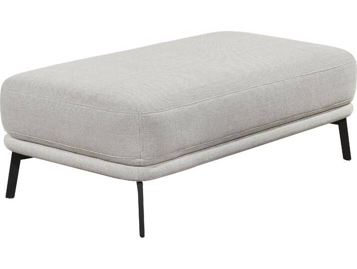Hockerbank Pearl - 5 Jahre Hersteller-Garantie, auch in Bouclé , grau (platin), B:120cm H:45cm T:70cm, 16% Baumwolle, 79% Polyester, 5% Polyacryl, SCHÖNER WOHNEN-KOLLEKTION, Hocker, Passend zur Serie Pearl, Füße Metall, B/T/H: 125/70/45 cm von Schöner-Wohnen-Kollektion