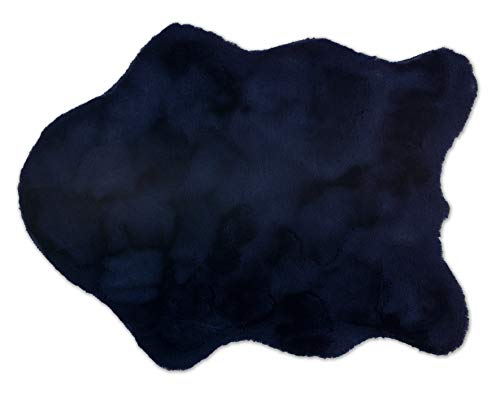 Schöner Wohnen Tender Kunstfell-Teppich 90x60 Nachtblau von Schöner Wohnen Kollektion