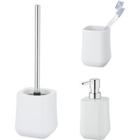SCHÖNER WOHNEN-Kollektion Badaccessoire-Set ""Adine"", (Set, 3 tlg.), aus Keramik, mit Zahnputzbecher, Seifenspender und WC-Garnitur von Schöner Wohnen-Kollektion