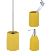 SCHÖNER WOHNEN-Kollektion Badaccessoire-Set ""Funo"", (Set, 3 tlg.), Zahnputzbecher, Seifenspender & WC-Garnitur, aus hochwertiger Keramik von Schöner Wohnen-Kollektion