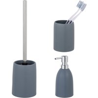 SCHÖNER WOHNEN-Kollektion Badaccessoire-Set ""Funo"", (Set, 3 tlg.), Zahnputzbecher, Seifenspender & WC-Garnitur, aus hochwertiger Keramik von Schöner Wohnen-Kollektion