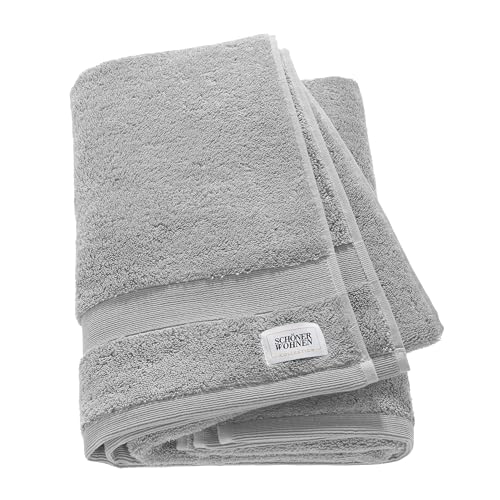 SCHÖNER WOHNEN Premium Duschtuch 70x140 cm - saugstark - Luxus Badetücher grau - 100% Baumwolle - als Handtuch-Set kombinierbar - Frottee Kinder - Öko-Tex von Schöner Wohnen Kollektion