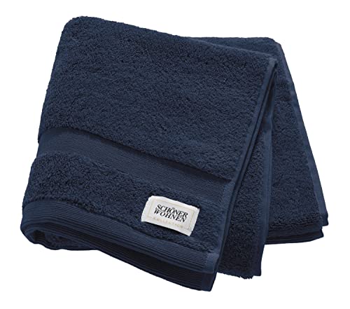 SCHÖNER WOHNEN Premium Handtuch 50x100 cm - saugstark - Luxus Handtücher blau - 100% Baumwolle - als Handtuch-Set kombinierbar - Frottee Kinder - Öko-Tex von Schöner Wohnen Kollektion