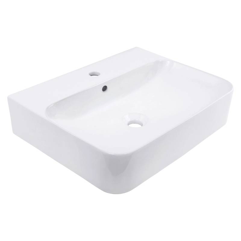 Schöner Wohnen Aufsatz-Waschbecken Dara 60,5 cm x 47 cm Weiß von Schöner Wohnen Kollektion