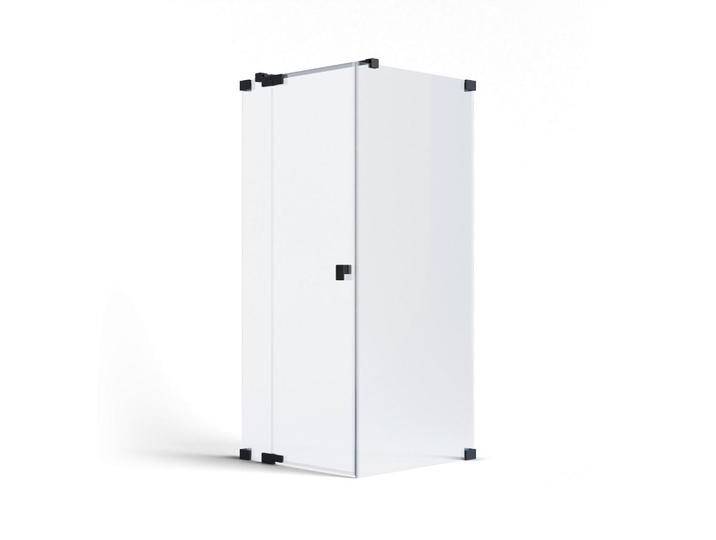 Schöner Wohnen DUSCHKABINE FIT, Schwarz, Metall, Glas, 80x200x100 cm, Made in Germany, CE, Badezimmer, Baden & Duschen, Duschkabinen von Schöner-Wohnen-Kollektion