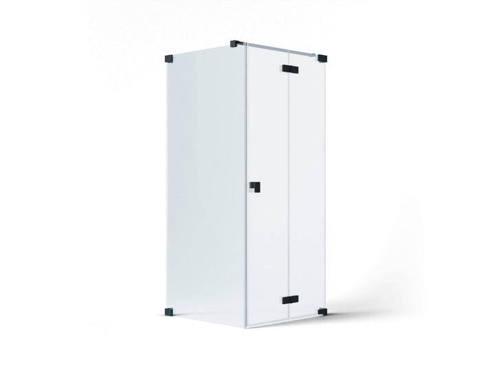 Schöner Wohnen DUSCHKABINE FIT, Schwarz, Metall, Glas, 90x200x80 cm, Made in Germany, CE, Badezimmer, Baden & Duschen, Duschkabinen von Schöner-Wohnen-Kollektion