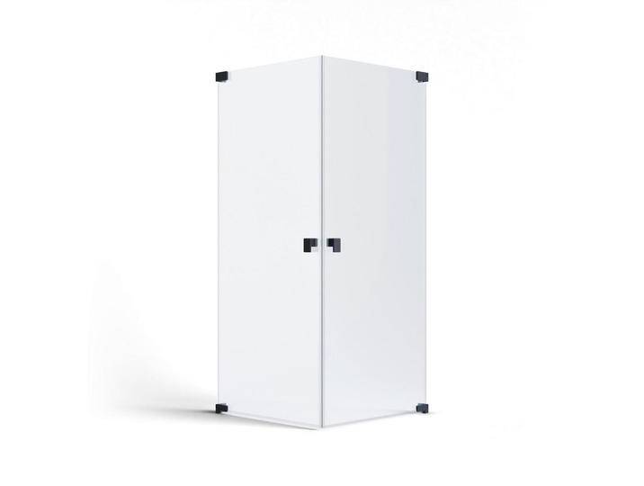 Schöner Wohnen DUSCHKABINE FIT, Schwarz, Glas, Metall, 80x200x100 cm, Made in Germany, CE, Badezimmer, Baden & Duschen, Duschkabinen von Schöner-Wohnen-Kollektion