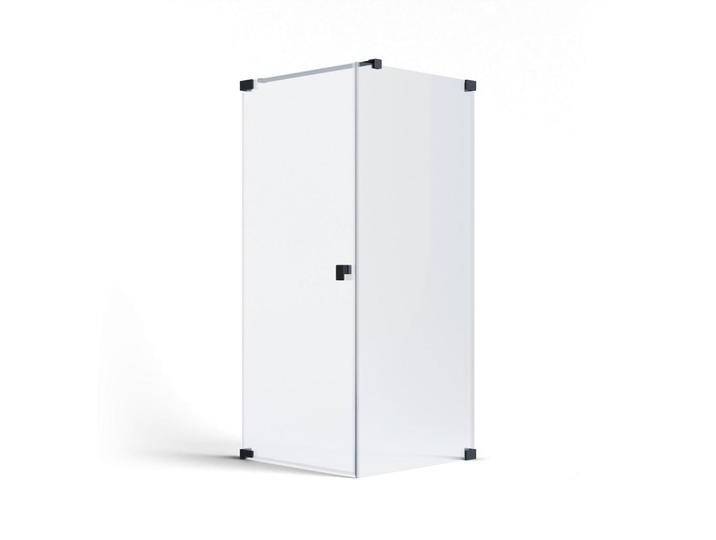 Schöner Wohnen DUSCHKABINE FIT, Schwarz, Metall, Glas, 90x200x80 cm, Made in Germany, CE, Badezimmer, Baden & Duschen, Duschkabinen von Schöner-Wohnen-Kollektion