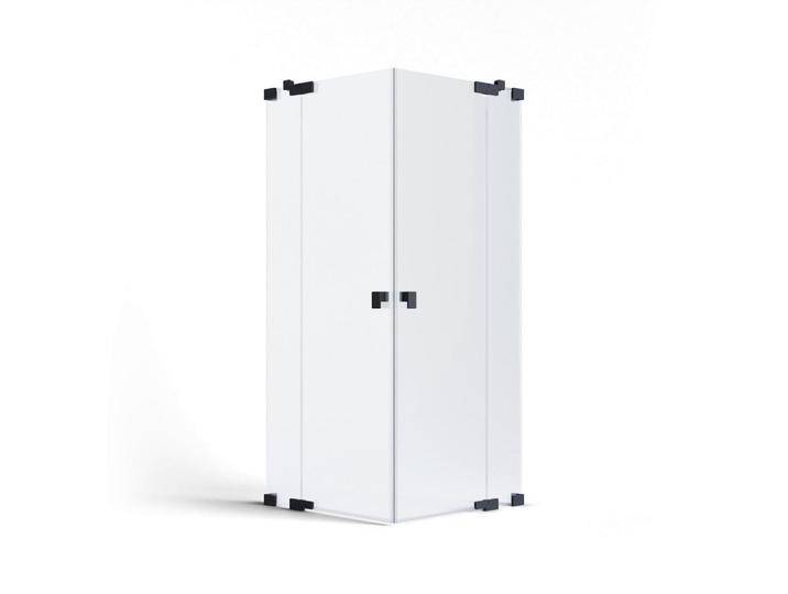 Schöner Wohnen DUSCHKABINE FIT, Schwarz, Metall, Glas, 90x200x90 cm, Made in Germany, CE, Badezimmer, Baden & Duschen, Duschkabinen von Schöner-Wohnen-Kollektion