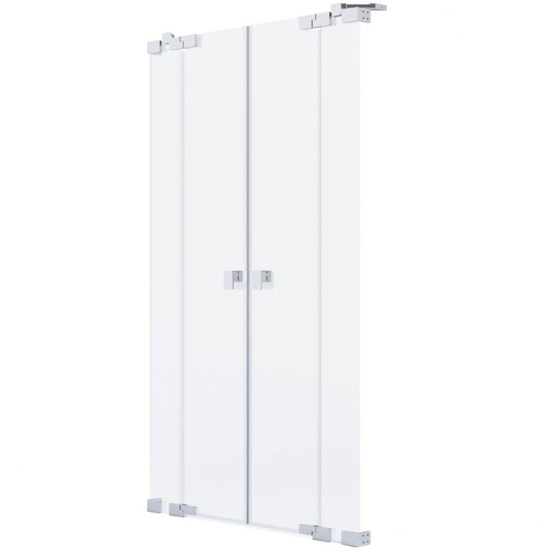 Schöner Wohnen Dusch-Pendeltür mit 2 Festteilen Silbermatt 140 cm x 200 cm von Schöner Wohnen Kollektion