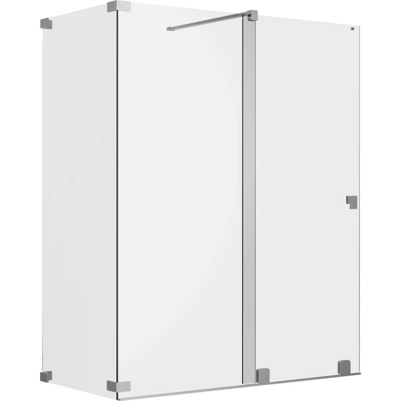 Schöner Wohnen Dusch-Schiebetür Walk-In m. Wand L Silbermatt 120 x 130 x 200 cm von Schöner Wohnen Kollektion