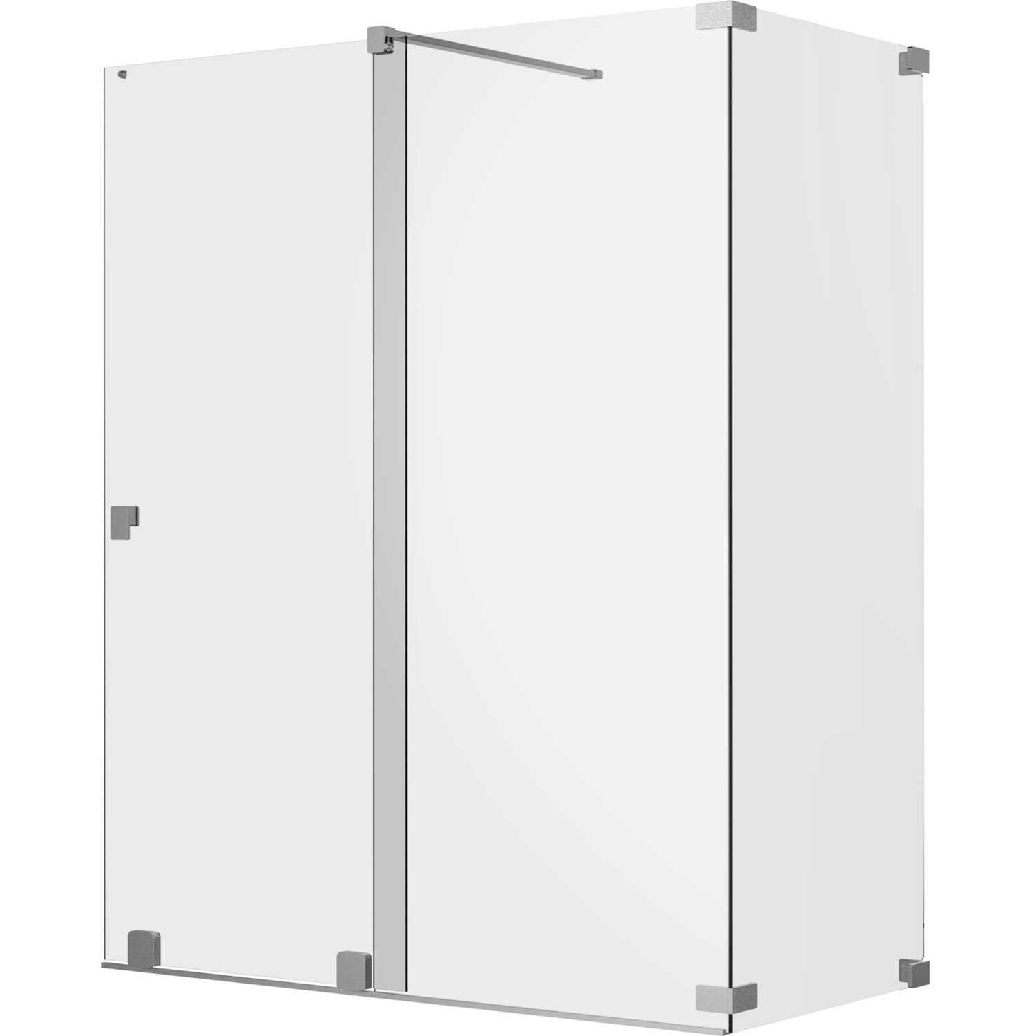 Schöner Wohnen Dusch-Schiebetür Walk-In m. Wand R Silbermatt 110 x 110 x 200 cm Schöner Wohnen Dusch-Schiebetür Walk-In m. Wand R Silbermatt 110 x 110 x 200 cm von Schöner Wohnen Kollektion