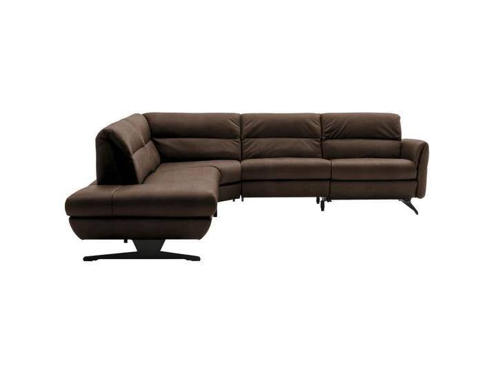 Schöner Wohnen ECKSOFA, Braun, Echtleder, Nappaleder, Longlife-Leder, 4-Sitzer, Ottomane links, L-Form, 286x258 cm, Goldenes M, Fußauswahl, von Schöner-Wohnen-Kollektion
