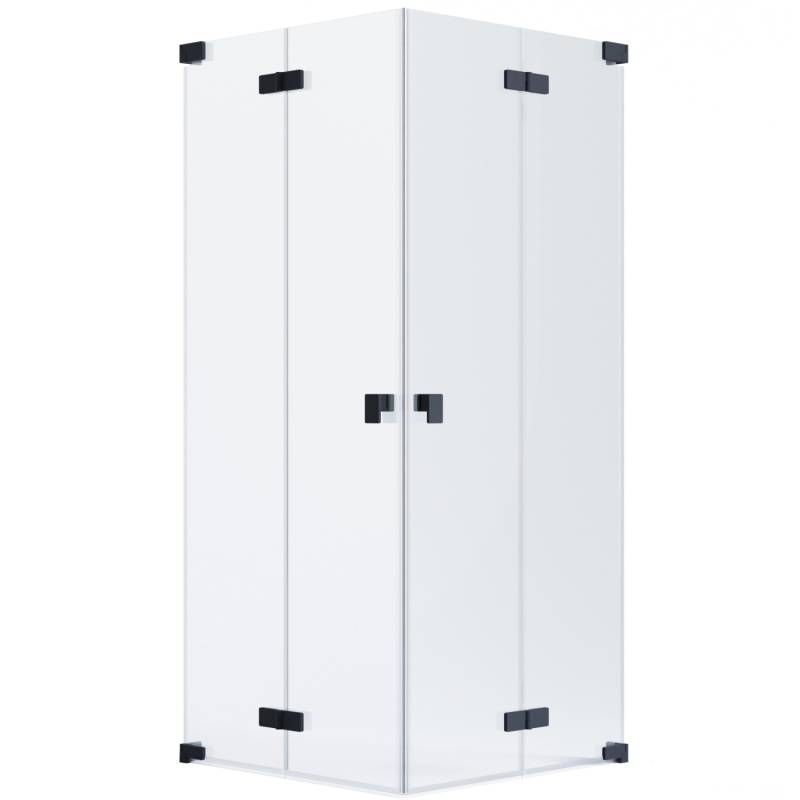 Schöner Wohnen Eckdusche 2 Drehfalttüren Schwarzmatt 100 cm x 100 cm x 200 cm von Schöner Wohnen Kollektion
