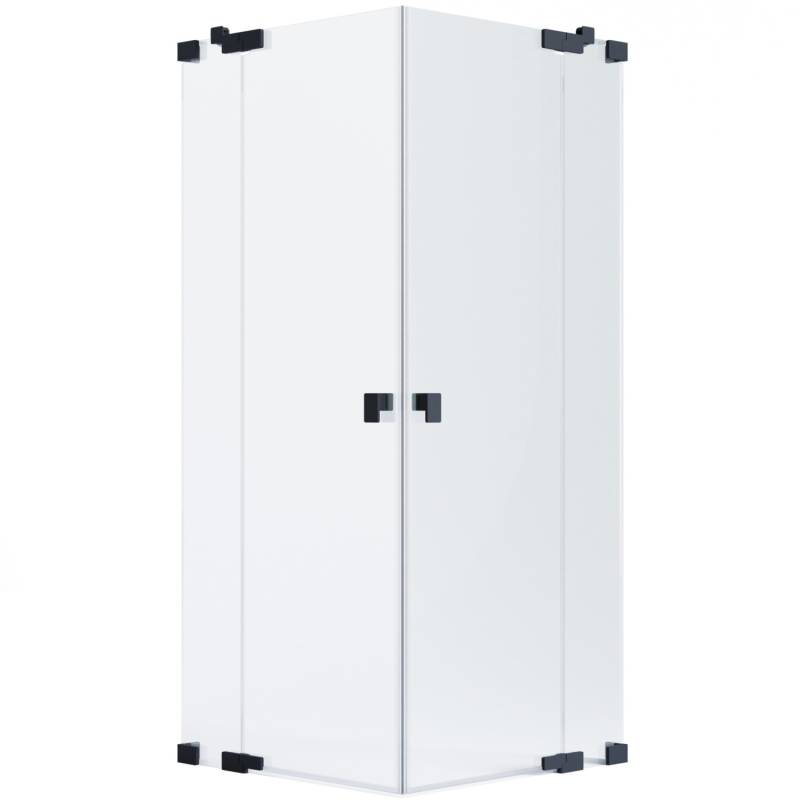 Schöner Wohnen Eckdusche 2 Drehtüren u. Festteile Schwarzmatt 80 x 80 x 200 cm von Schöner Wohnen Kollektion