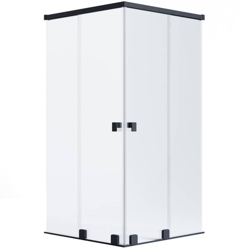 Schöner Wohnen Eckdusche 2 Schiebetüren Schwarzmatt 100 x 110 x 200 cm von Schöner Wohnen Kollektion