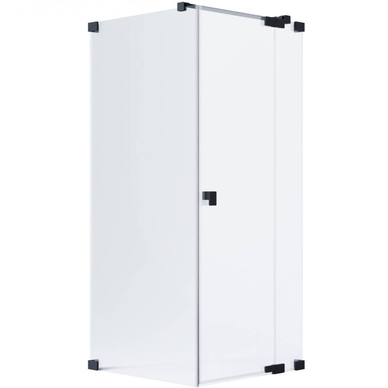 Schöner Wohnen Eckdusche Drehtür Festteil u. Wand L Schwarz 80 x 100 x 200 cm von Schöner Wohnen Kollektion