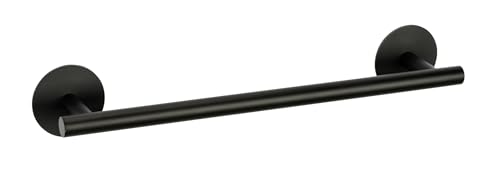 Schöner Wohnen Kollektion Badetuchstange Mod. Meleto 40 cm Schwarz Edelstahl rostfrei mit Klebepad-Technologie zur Handtuchaufbewahrung Maße 42 cm x 7 cm x 7 cm von Schöner Wohnen Kollektion