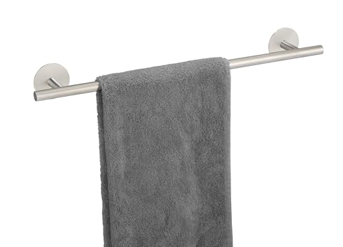 Schöner Wohnen Kollektion Badetuchstange Mod. Meleto aus rostfreiem Edelstahl 60 cm Elegante Matte Oberfläche einfache Montage ohne Bohren Maße 60 cm Farbe matt von Schöner Wohnen Kollektion