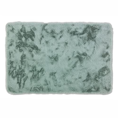 Schöner Wohnen Kollektion Badezimmerteppich 60 x 90 cm – sehr Flauschige Badematte Mint – waschbar und rutschhemmend von Schöner Wohnen Kollektion