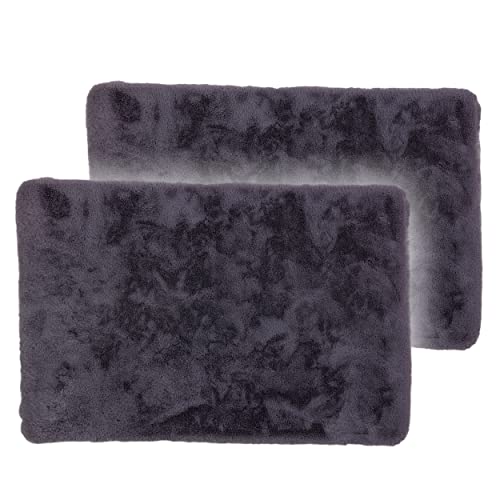 Schöner Wohnen Kollektion Badezimmerteppich 60x90 cm 2er Set – sehr Flauschige Badematte anthrazit – Deko Badezimmer Matte waschbar und rutschfest Schöner Wohnen Kollektion Badezimmerteppich 60x90 cm 2er Set – sehr Flauschige Badematte anthrazit – Deko Badezimmer Matte waschbar und rutschfest von Schöner Wohnen Kollektion