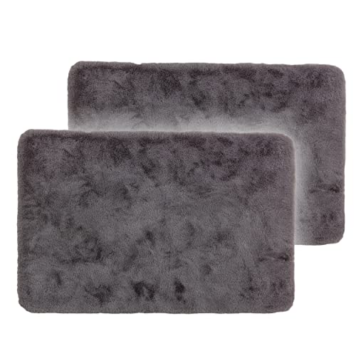 Schöner Wohnen Kollektion Badezimmerteppich 60x90 cm 2er Set – sehr Flauschige Badematte grau – Deko Badezimmer Matte waschbar und rutschfest Schöner Wohnen Kollektion Badezimmerteppich 60x90 cm 2er Set – sehr Flauschige Badematte grau – Deko Badezimmer Matte waschbar und rutschfest von Schöner Wohnen Kollektion
