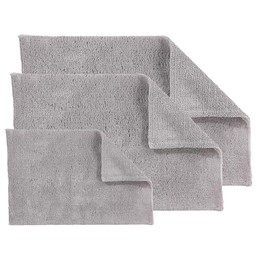 Schöner Wohnen Kollektion Badteppich einfarbig hellgrau Set 40x60cm, 60x90cm & 67x110 cm – Badematte rutschfest - Badteppich waschbar Badezimmer Duschvorleger Trockner geeignet Schöner Wohnen Kollektion Badteppich einfarbig hellgrau Set 40x60cm, 60x90cm & 67x110 cm – Badematte rutschfest - Badteppich waschbar Badezimmer Duschvorleger Trockner geeignet von Schöner Wohnen Kollektion