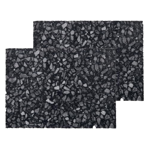 Schöner Wohnen Kollektion Fußmatte außen & innen - Schmutzfangmatte 2er Set 67 x 100 cm Terrazzo schwarz - rutschfeste Sauberlaufmatte Haustür - Türmatte waschbar bei 30°C Schöner Wohnen Kollektion Fußmatte außen & innen - Schmutzfangmatte 2er Set 67 x 100 cm Terrazzo schwarz - rutschfeste Sauberlaufmatte Haustür - Türmatte waschbar bei 30°C von Schöner Wohnen Kollektion