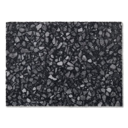 Schöner Wohnen Kollektion Fußmatte außen & innen - Schmutzfangmatte 50 x 70 cm Terrazzo schwarz - rutschfeste Sauberlaufmatte - Fussmatte Haustür - Türmatte waschbar bei 30°C Schöner Wohnen Kollektion Fußmatte außen & innen - Schmutzfangmatte 50 x 70 cm Terrazzo schwarz - rutschfeste Sauberlaufmatte - Fussmatte Haustür - Türmatte waschbar bei 30°C von Schöner Wohnen Kollektion