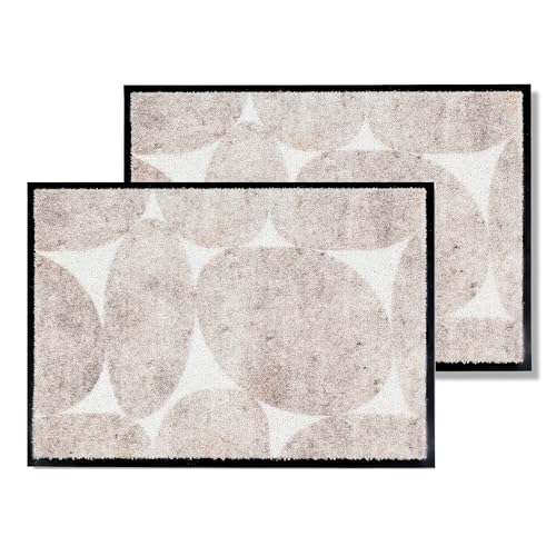 Schöner Wohnen Kollektion Fußmatte innen - Schmutzfangmatte 2er Set 50x70 cm Steine beige - rutschfeste Sauberlaufmatte robust - Fussmatte Haustür - Türmatte waschbar bei 30°C Schöner Wohnen Kollektion Fußmatte innen - Schmutzfangmatte 2er Set 50x70 cm Steine beige - rutschfeste Sauberlaufmatte robust - Fussmatte Haustür - Türmatte waschbar bei 30°C von Schöner Wohnen Kollektion
