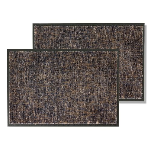 Schöner Wohnen Kollektion Fußmatte innen - Schmutzfangmatte 2er Set 67 x 100 cm Anthrazit-Taupe - rutschfeste Sauberlaufmatte - Fussmatte Haustür - Türmatte waschbar bei 30°C Schöner Wohnen Kollektion Fußmatte innen - Schmutzfangmatte 2er Set 67 x 100 cm Anthrazit-Taupe - rutschfeste Sauberlaufmatte - Fussmatte Haustür - Türmatte waschbar bei 30°C von Schöner Wohnen Kollektion
