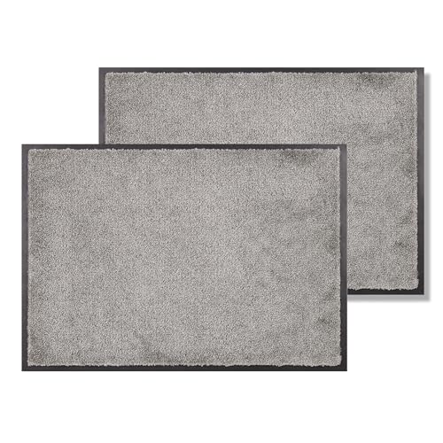 Schöner Wohnen Kollektion Fußmatte innen - Schmutzfangmatte 2er Set 67 x 100 cm Graphit - rutschfeste Sauberlaufmatte robust - Fussmatte Haustür - Türmatte waschbar bei 30°C Schöner Wohnen Kollektion Fußmatte innen - Schmutzfangmatte 2er Set 67 x 100 cm Graphit - rutschfeste Sauberlaufmatte robust - Fussmatte Haustür - Türmatte waschbar bei 30°C von Schöner Wohnen Kollektion