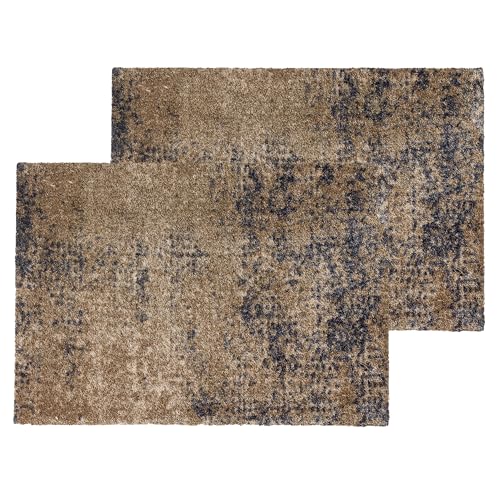 Schöner Wohnen Kollektion Fußmatte innen - Schmutzfangmatte 2er Set 67 x 100 cm Vintage Taupe - rutschfeste Sauberlaufmatte - Fussmatte Haustür - Türmatte waschbar bei 30°C Schöner Wohnen Kollektion Fußmatte innen - Schmutzfangmatte 2er Set 67 x 100 cm Vintage Taupe - rutschfeste Sauberlaufmatte - Fussmatte Haustür - Türmatte waschbar bei 30°C von Schöner Wohnen Kollektion