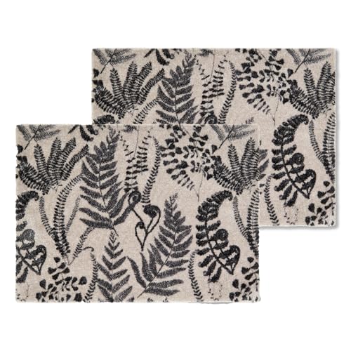 Schöner Wohnen Kollektion Fußmatte innen - Schmutzfangmatte 2er Set 67 x 100cm Farn Creme-schwarz - rutschfeste Sauberlaufmatte - Fussmatte Haustür - Türmatte waschbar bei 30°C Schöner Wohnen Kollektion Fußmatte innen - Schmutzfangmatte 2er Set 67 x 100cm Farn Creme-schwarz - rutschfeste Sauberlaufmatte - Fussmatte Haustür - Türmatte waschbar bei 30°C von Schöner Wohnen Kollektion