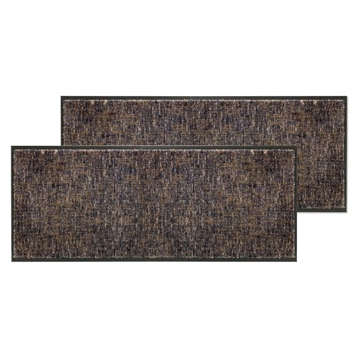 Schöner Wohnen Kollektion Fußmatte innen - Schmutzfangmatte 2er Set 67 x 150 cm Anthrazit-Taupe - rutschfeste Sauberlaufmatte - Fussmatte Haustür - Türmatte waschbar bei 30°C Schöner Wohnen Kollektion Fußmatte innen - Schmutzfangmatte 2er Set 67 x 150 cm Anthrazit-Taupe - rutschfeste Sauberlaufmatte - Fussmatte Haustür - Türmatte waschbar bei 30°C von Schöner Wohnen Kollektion