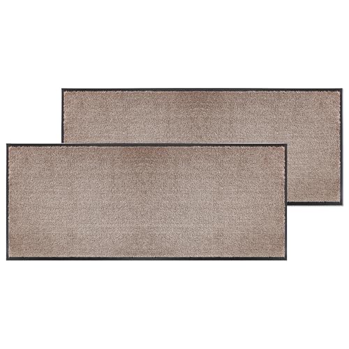 Schöner Wohnen Kollektion Fußmatte innen - Schmutzfangmatte 2er Set 67 x 150 cm Taupe - rutschfeste Sauberlaufmatte robust - Fussmatte Haustür - Türmatte waschbar bei 30°C Schöner Wohnen Kollektion Fußmatte innen - Schmutzfangmatte 2er Set 67 x 150 cm Taupe - rutschfeste Sauberlaufmatte robust - Fussmatte Haustür - Türmatte waschbar bei 30°C von Schöner Wohnen Kollektion