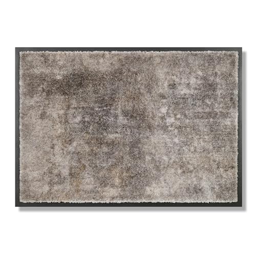 Schöner Wohnen Kollektion Fußmatte innen - Schmutzfangmatte 50 x 70 cm Beton grau - rutschfeste Sauberlaufmatte strapazierfähig - Fussmatte Haustür - Türmatte waschbar bei 30°C von Schöner Wohnen Kollektion