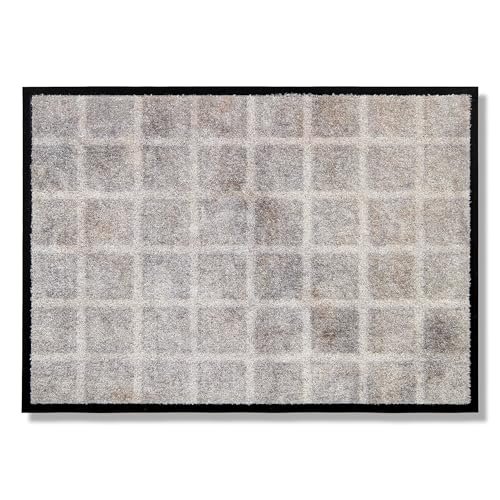 Schöner Wohnen Kollektion Fußmatte innen - Schmutzfangmatte 50 x 70 cm Karo hellgrau - rutschfeste Sauberlaufmatte robust - Fussmatte Haustür - Türmatte waschbar bei 30°C Schöner Wohnen Kollektion Fußmatte innen - Schmutzfangmatte 50 x 70 cm Karo hellgrau - rutschfeste Sauberlaufmatte robust - Fussmatte Haustür - Türmatte waschbar bei 30°C von Schöner Wohnen Kollektion