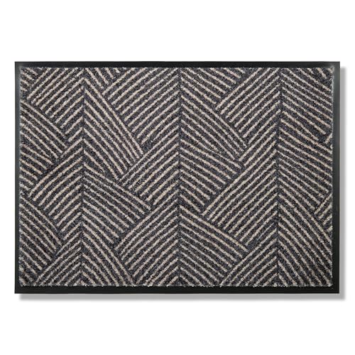 Schöner Wohnen Kollektion Fußmatte innen - Schmutzfangmatte 50 x 70 cm Striche anthrazit - rutschfeste Sauberlaufmatte robust - Fussmatte Haustür - Türmatte waschbar bei 30°C Schöner Wohnen Kollektion Fußmatte innen - Schmutzfangmatte 50 x 70 cm Striche anthrazit - rutschfeste Sauberlaufmatte robust - Fussmatte Haustür - Türmatte waschbar bei 30°C von Schöner Wohnen Kollektion